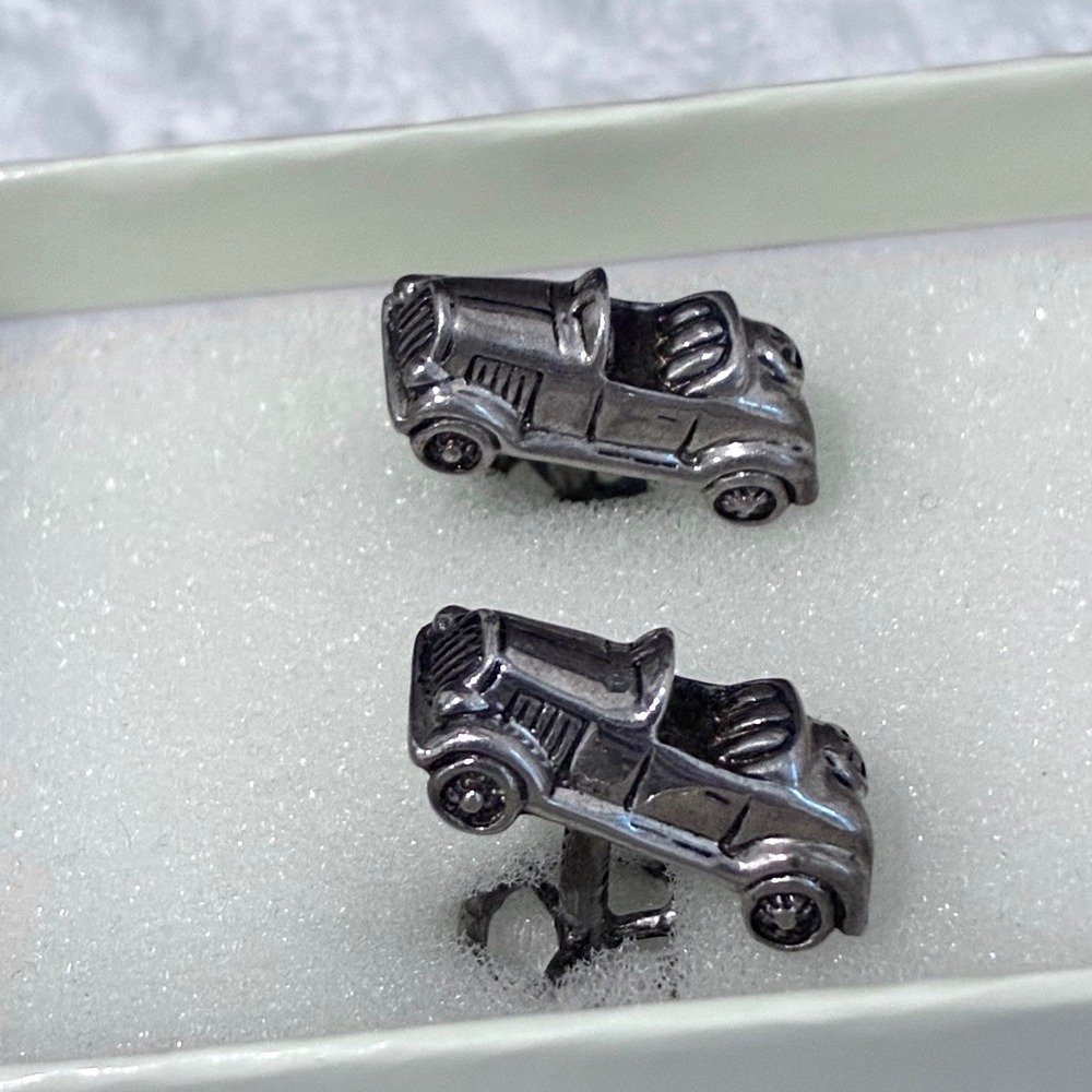 Vintage Tiffany & Co 925 Sterling Silver Rolls Royce Car Cufflinks Rare